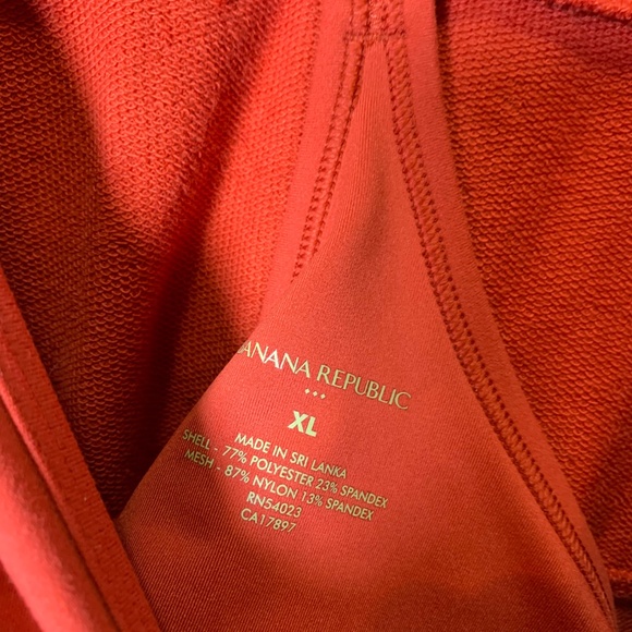 2pc banana republic zip up hoodie and sports bra tank brick red orangey color XL - Picture 11 of 16